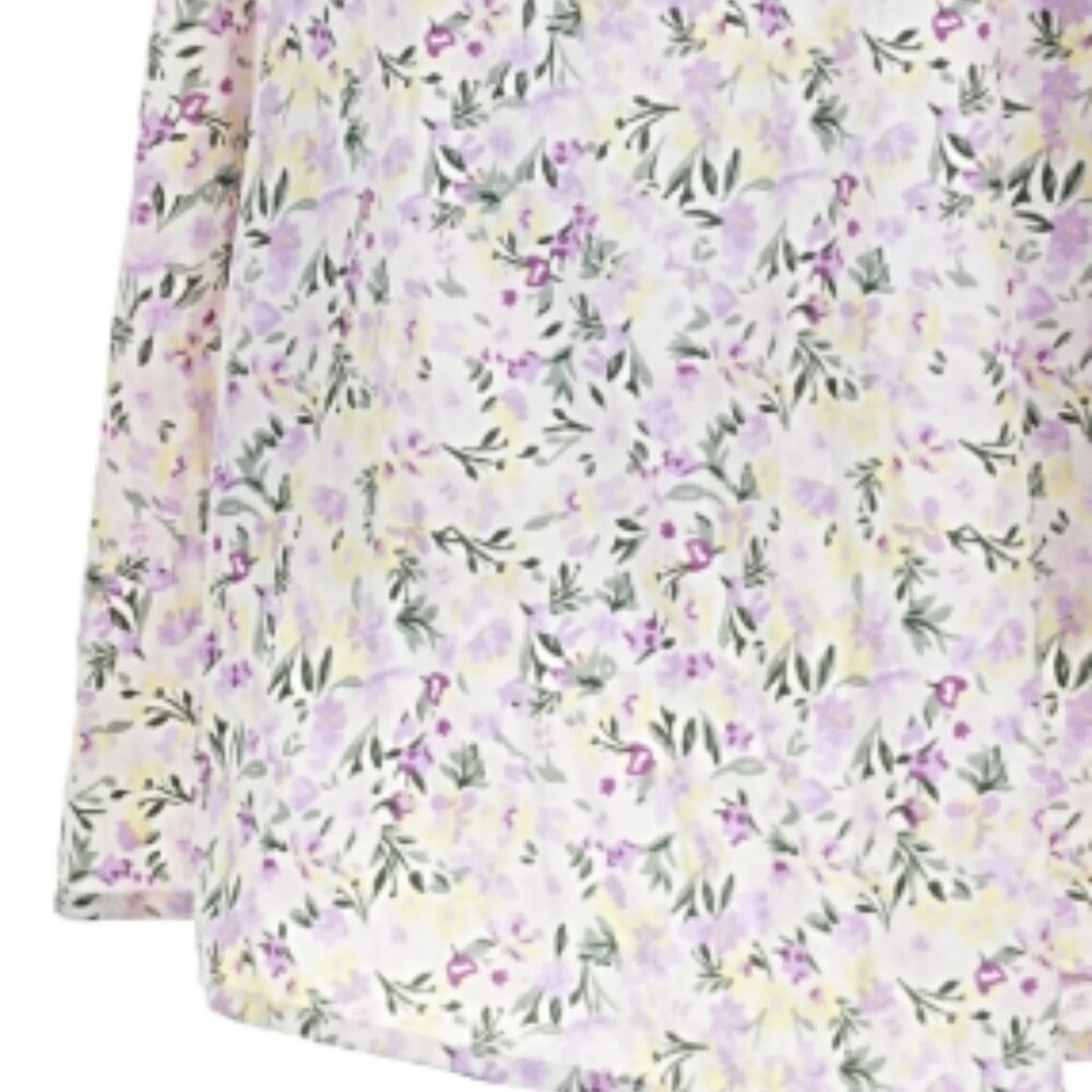 Vero Moda women's "Jeyne" Lavender/Yellow Floral Print Dress On White - Size XS - Picture 4 of 10